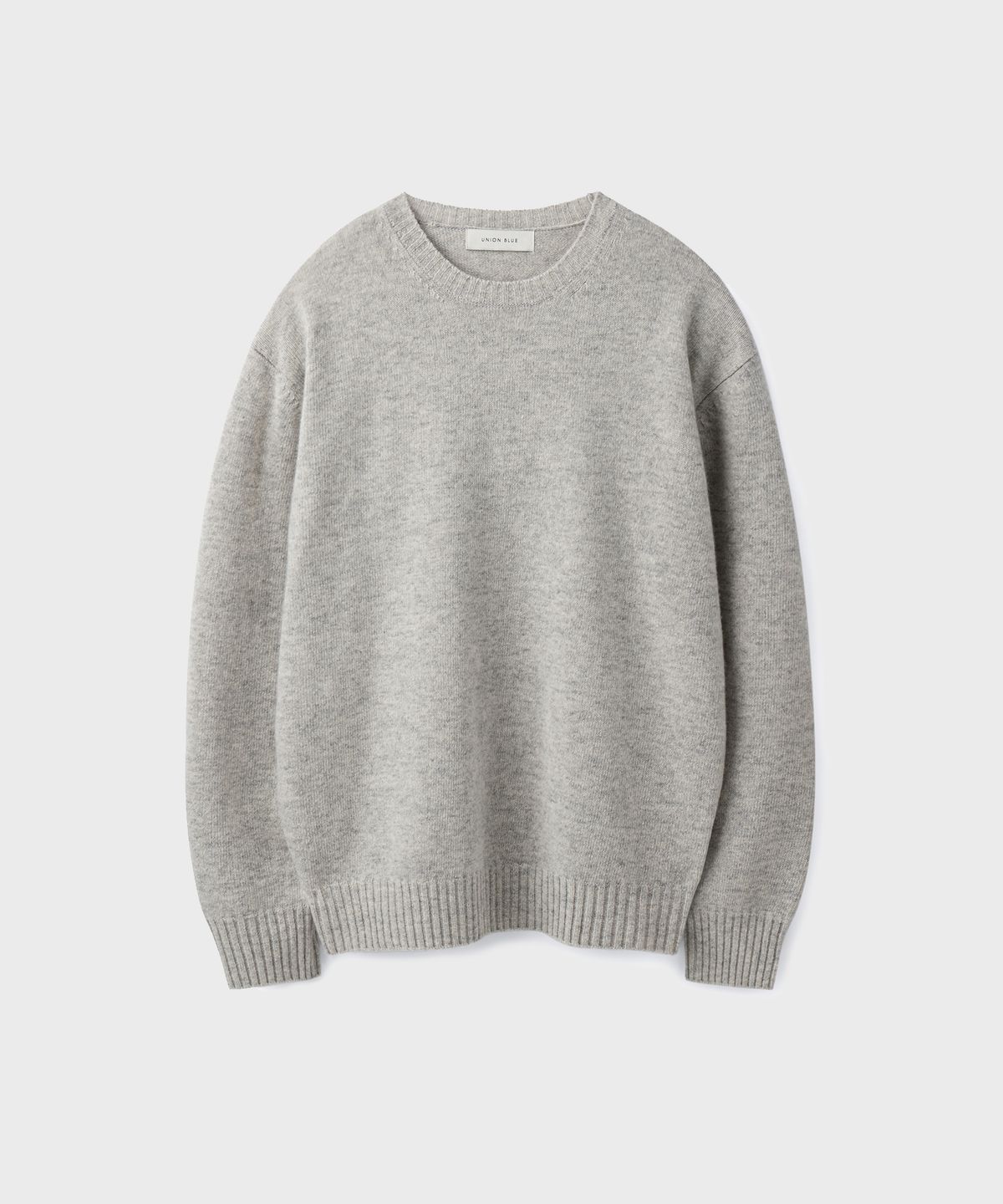 유니온블루(UNION BLUE) CASHMERE WOOL CREWNECK KNIT [LIGHT GRAY]