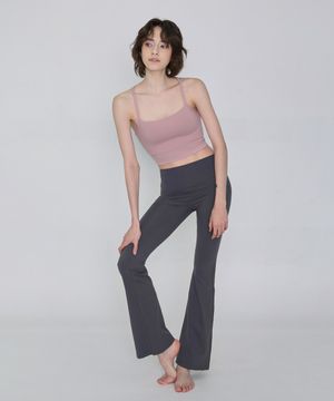 Zero fat 와이드 부츠컷 레깅스 DEVI-B0073-에쉬그레이