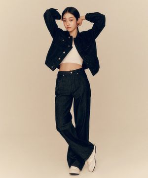 [노윤서 PICK] 우먼 스트레이트핏 데님 팬츠 블랙