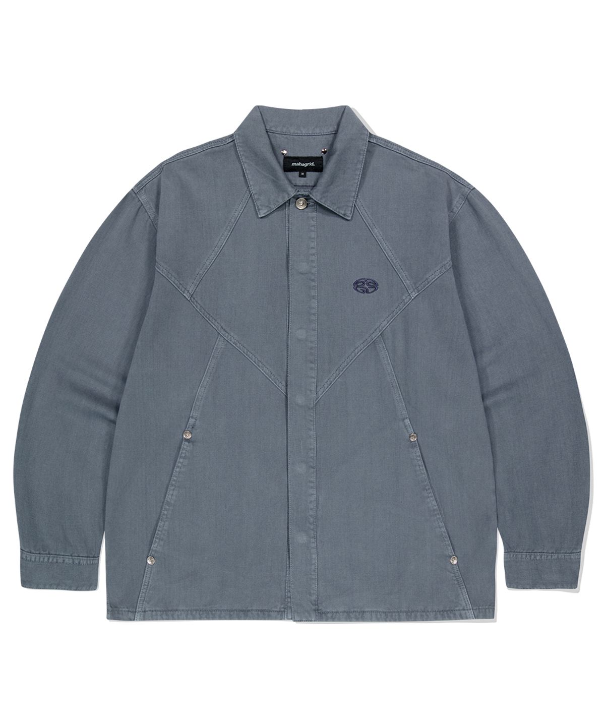 마하그리드(MAHAGRID) PIGMENT DYED PANEL SHIRT BLUE(MG2ESMW310A)