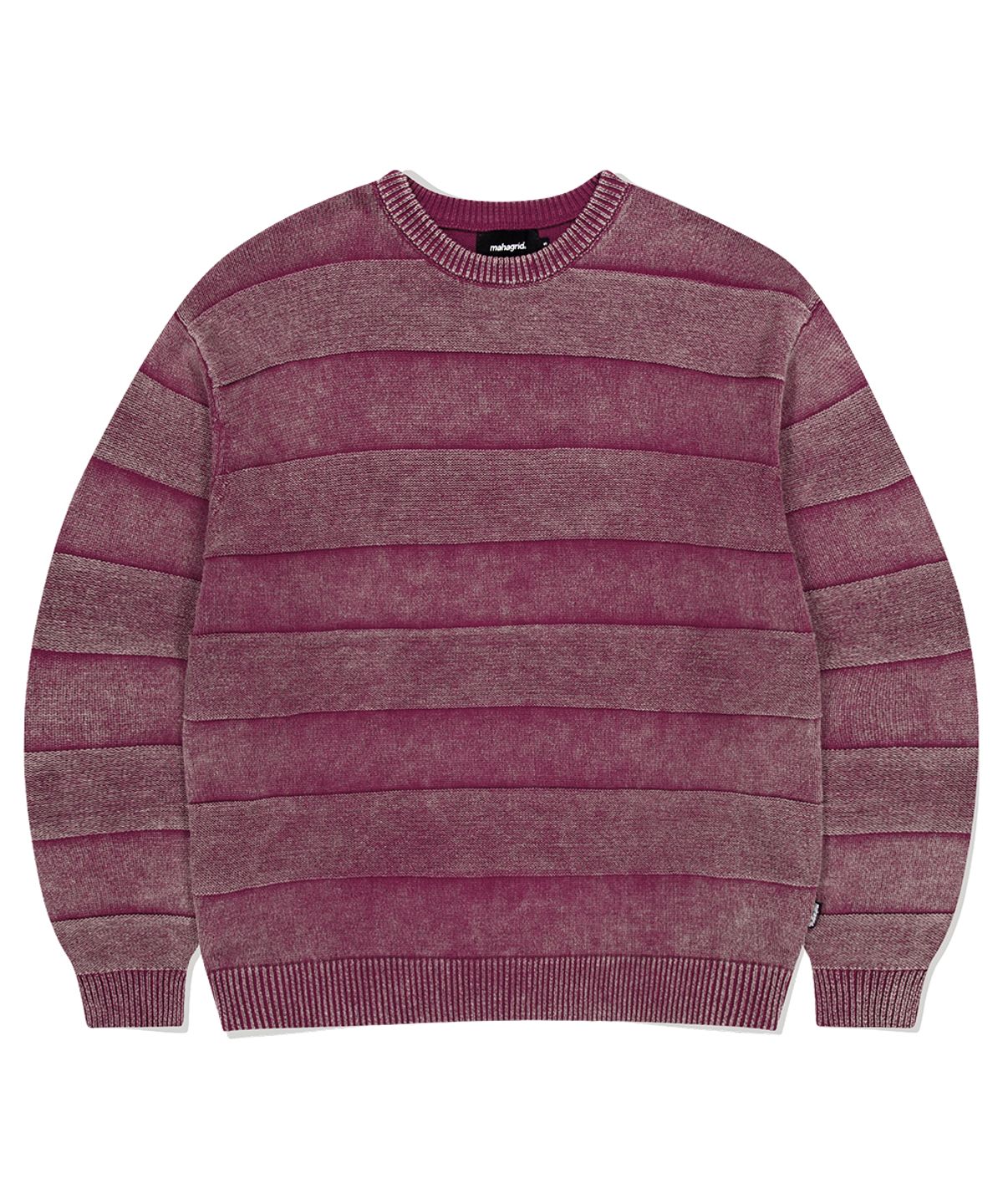 마하그리드(MAHAGRID) WASHED STRIPE KNIT PINK(MG2ESMK600A)