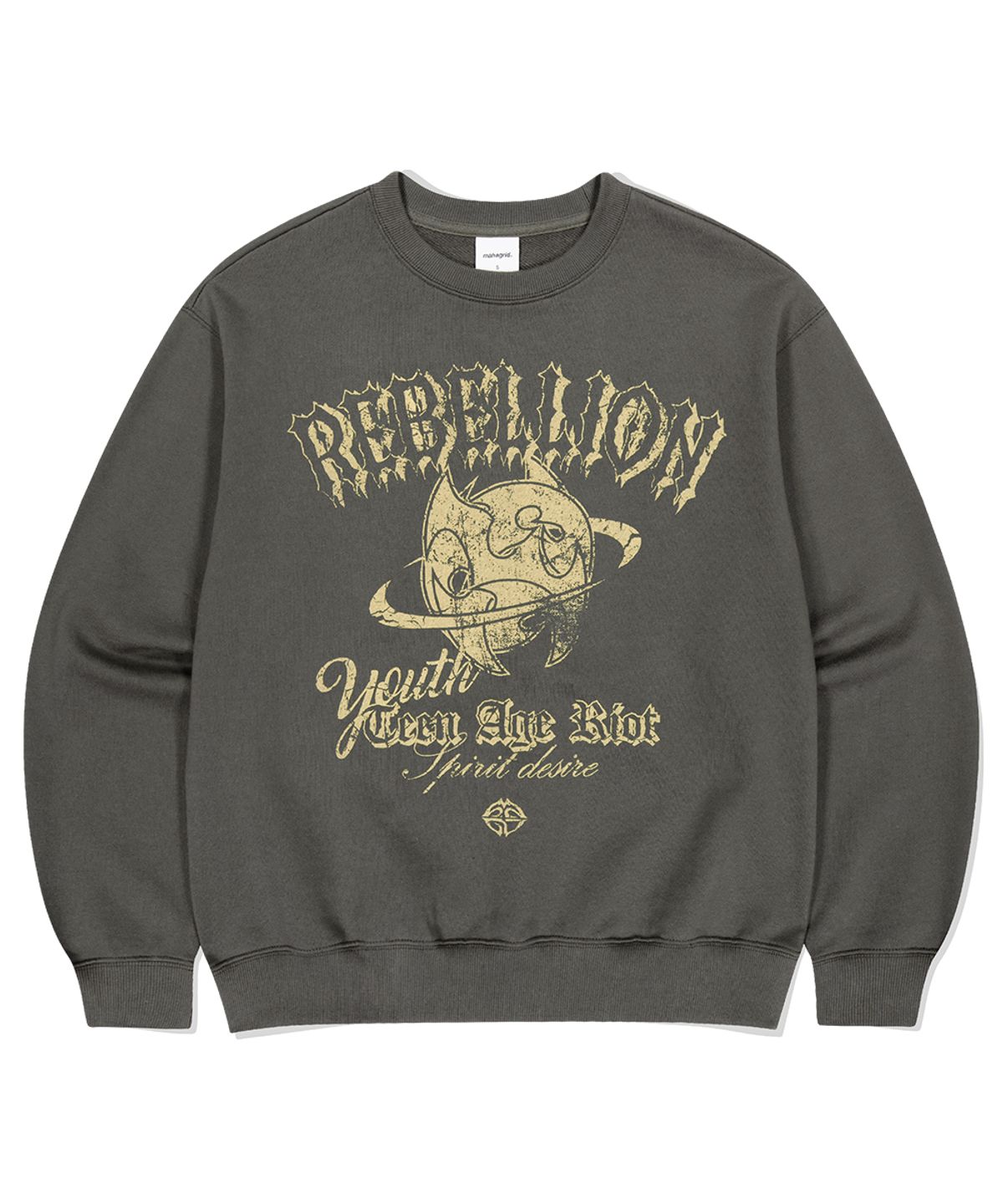 마하그리드(MAHAGRID) REBEL SWEATSHIRT KHAKI(MG2ESMM451A)