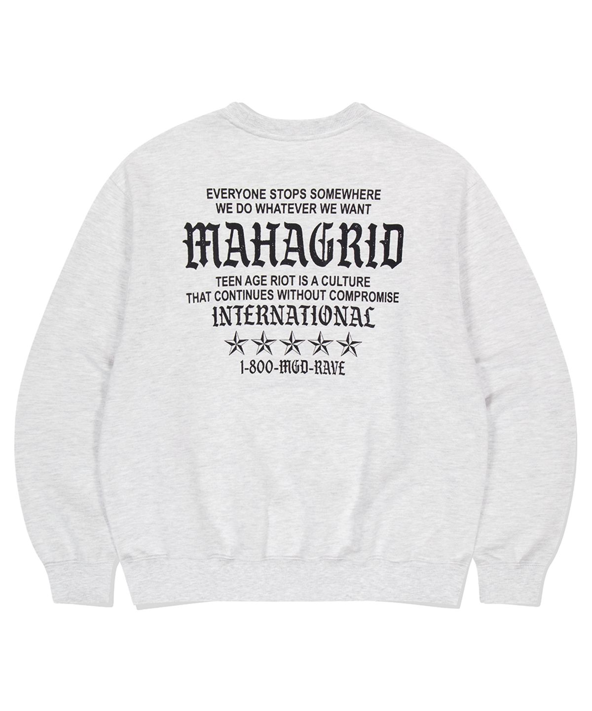 마하그리드(MAHAGRID) INTERNATIONAL SWEATSHIRT LIGHT GREY(MG2ESMM452A)