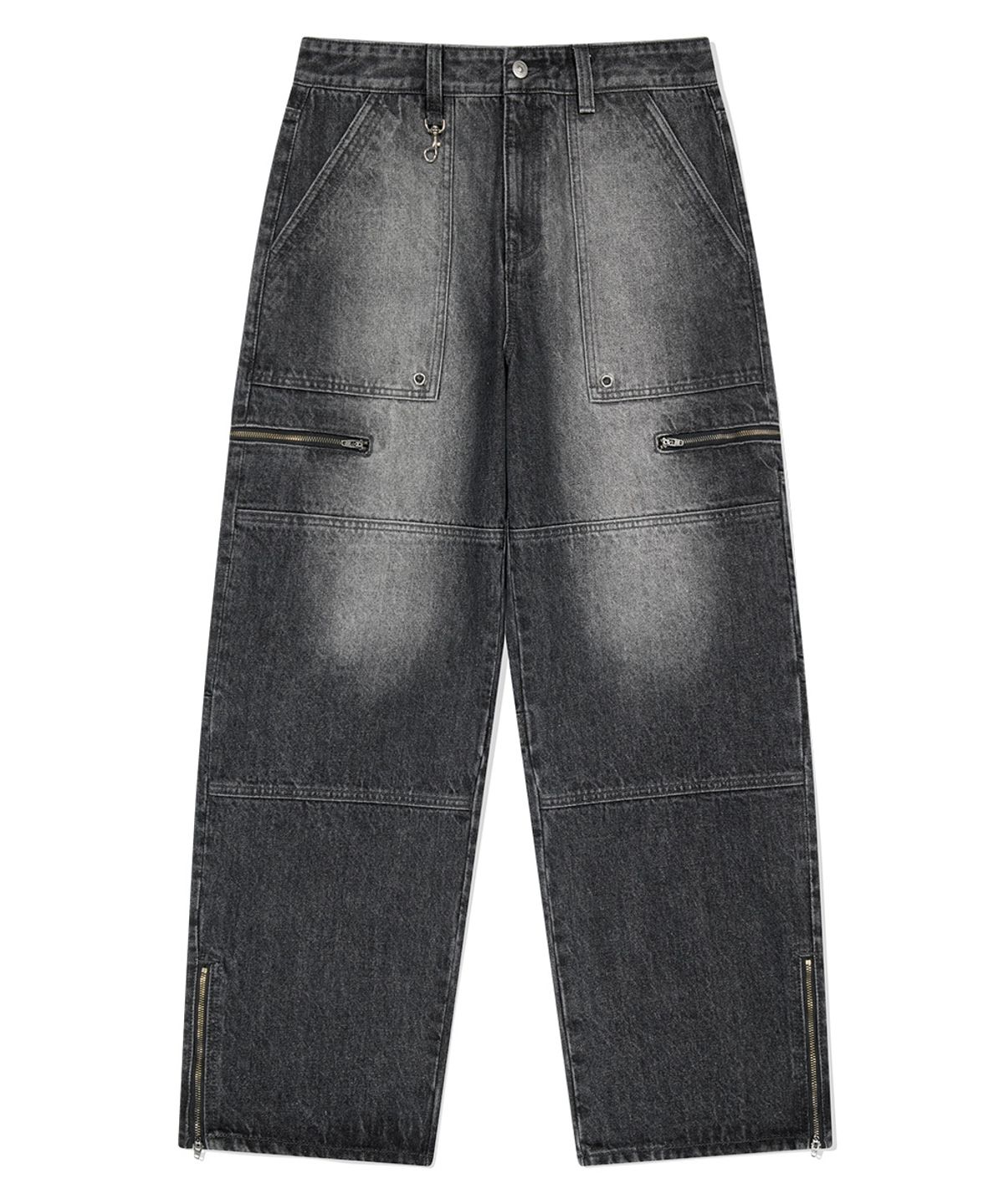 마하그리드(MAHAGRID) FATIGUE ZIP DENIM PANT BLACK(MG2ESMD111A)