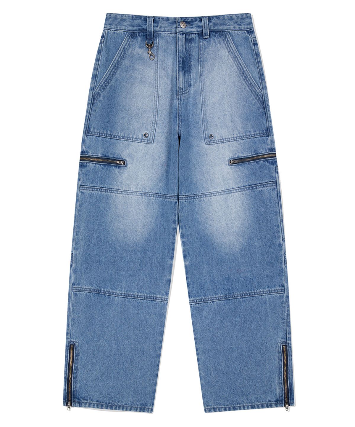 마하그리드(MAHAGRID) FATIGUE ZIP DENIM PANT BLUE(MG2ESMD111A)