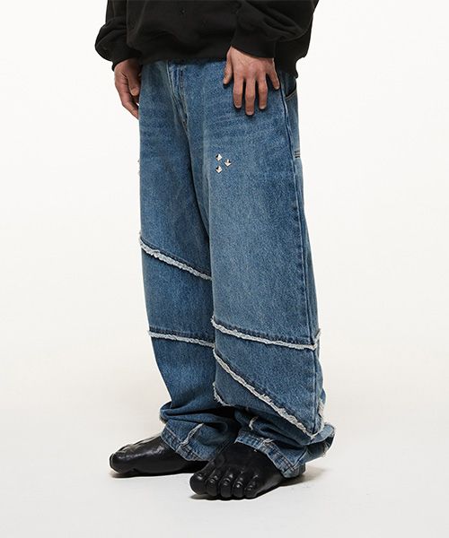パンツ THE COLDEST MOMENT TCM back logo denim pants navy MUSINSA | THE COLDEST MOMENT TCM back logo denim pants (navy)