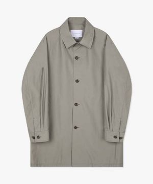 LKS20301라이트 카키 세미오버핏 셔츠형 트렌치코트