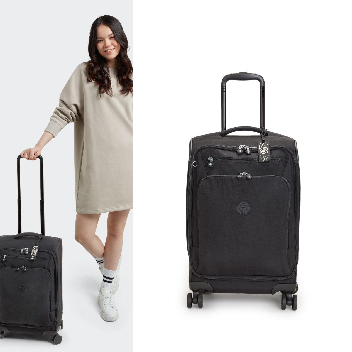 키플링(KIPLING) 기내용 캐리어 뉴유리스핀S BLACK NOIR