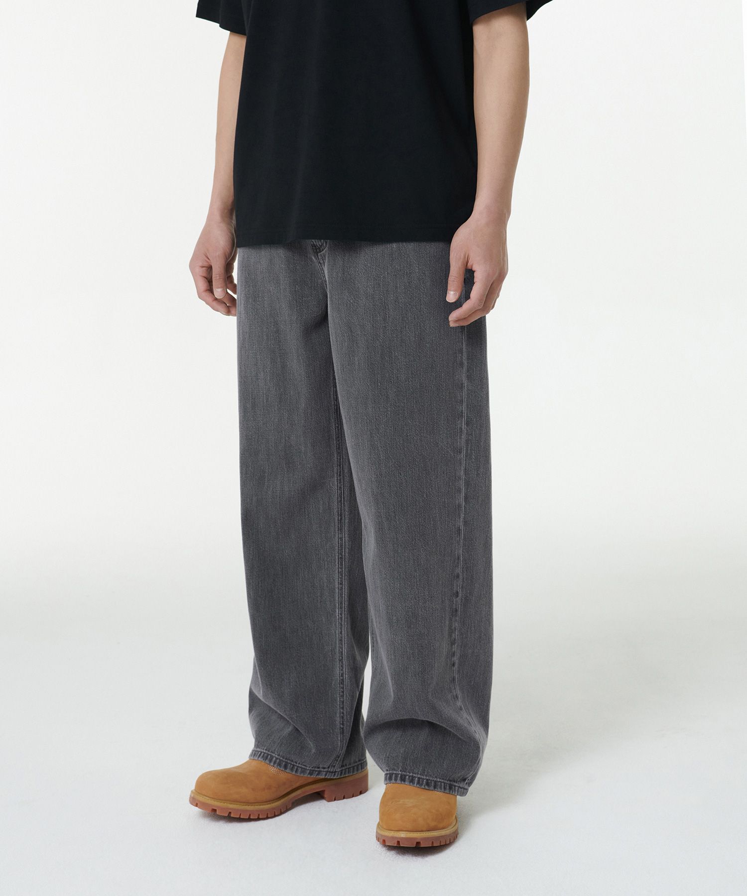 ★MUSINSA STANDARD★ Big wide denim pants gray MMDNP520-GR MUSINSA | MUSINSA STANDARD Pigment Wide Denim Pants [Gray]