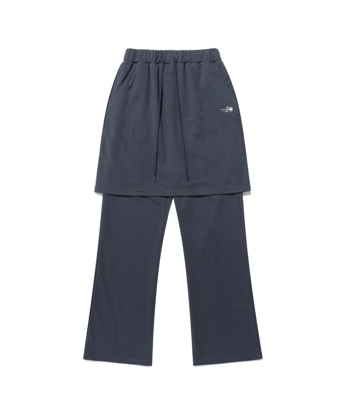 나이스고스트클럽(NICEGHOSTCLUB) LOGO SWEAT LAYERED PANTS_NAVY(NG2DFUPA91A)