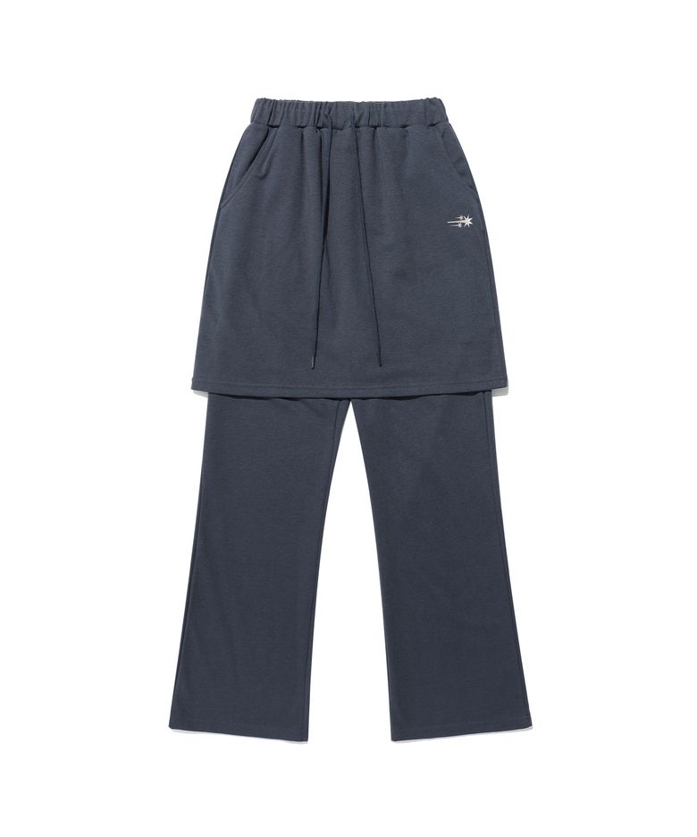 LOGO SWEAT LAYERED PANTS_NAVY(NG2DFUPA91A)