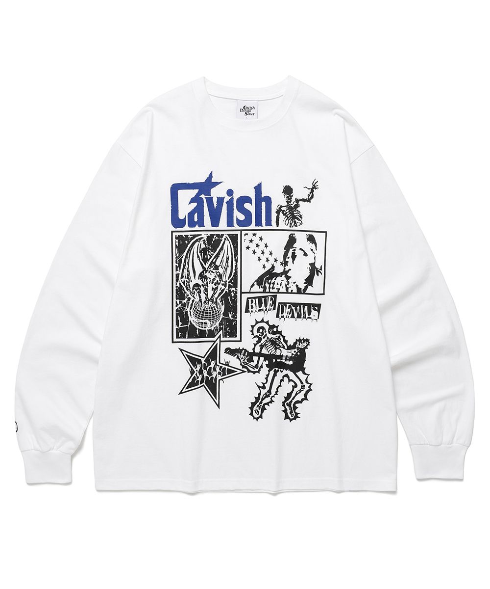 ◆25SS CAVISH INVADER LS TEE/3色◆ MUSINSA | CAVISH INVADER LS TEE WHITE(CV2EFUT551A)