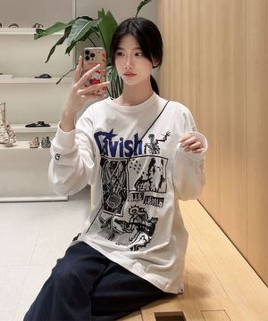 LIGHTNING SKELETON LS TEE WHITE(CV2ESUT553A)