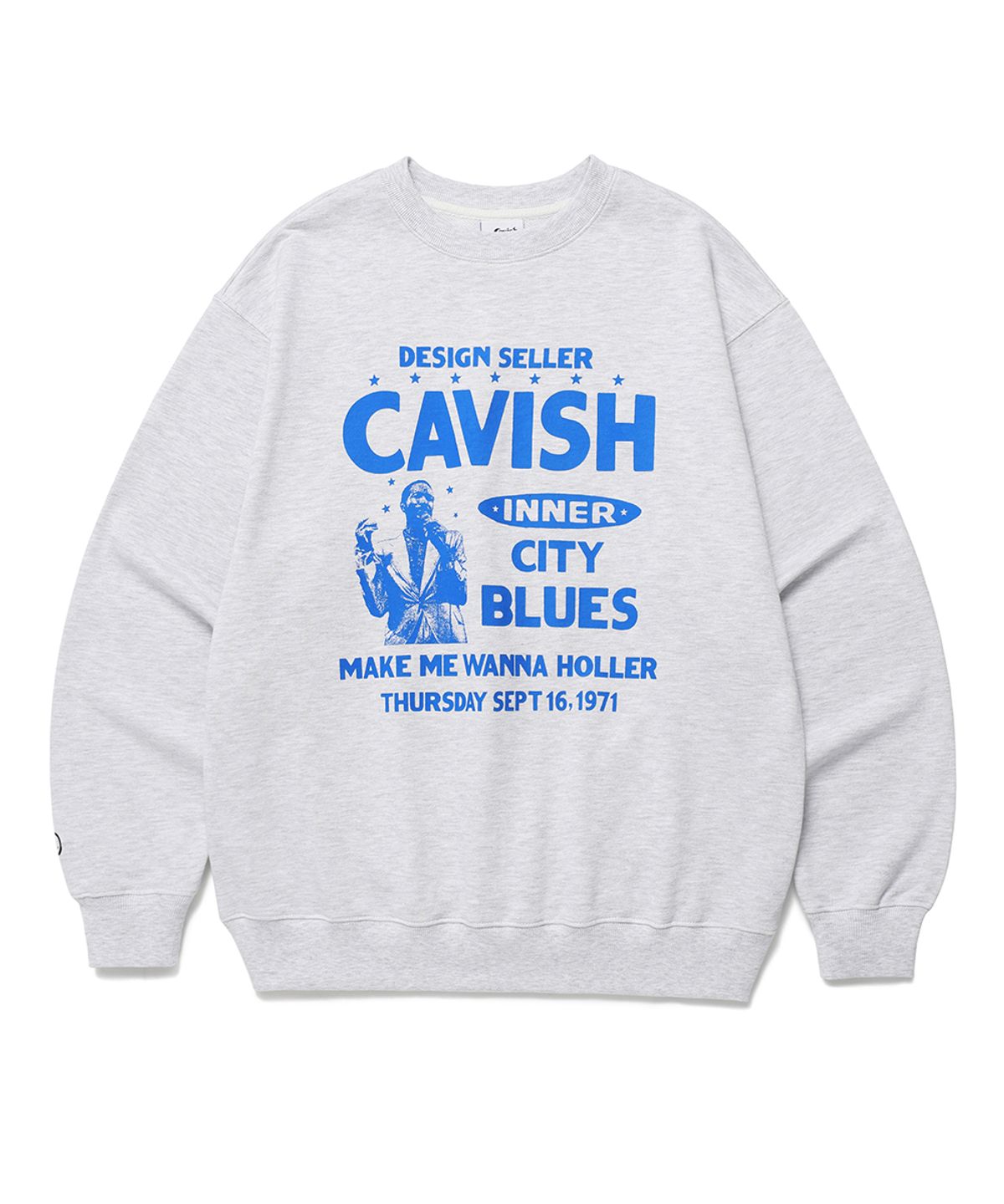 카비시(CAVISH) CITY BLUES SWEATSHIRT LIGHT GREY(CV2ESUM441A)