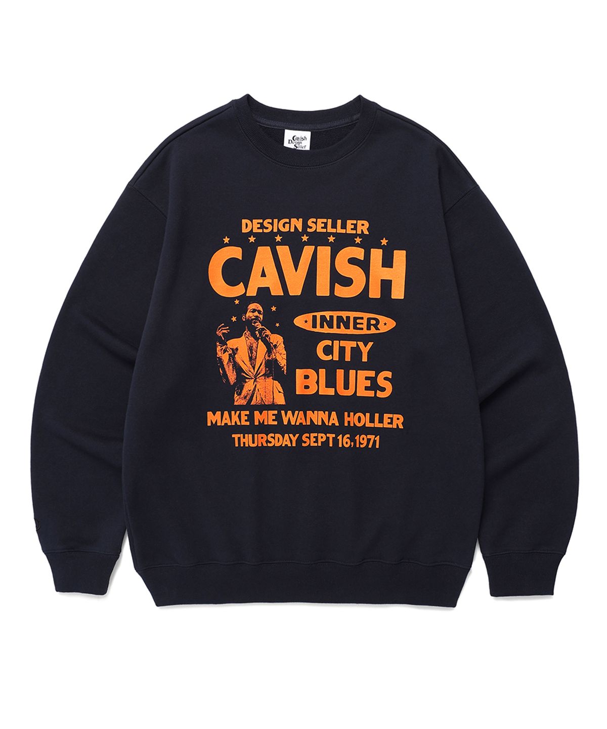 카비시(CAVISH) CITY BLUES SWEATSHIRT NAVY(CV2ESUM441A)