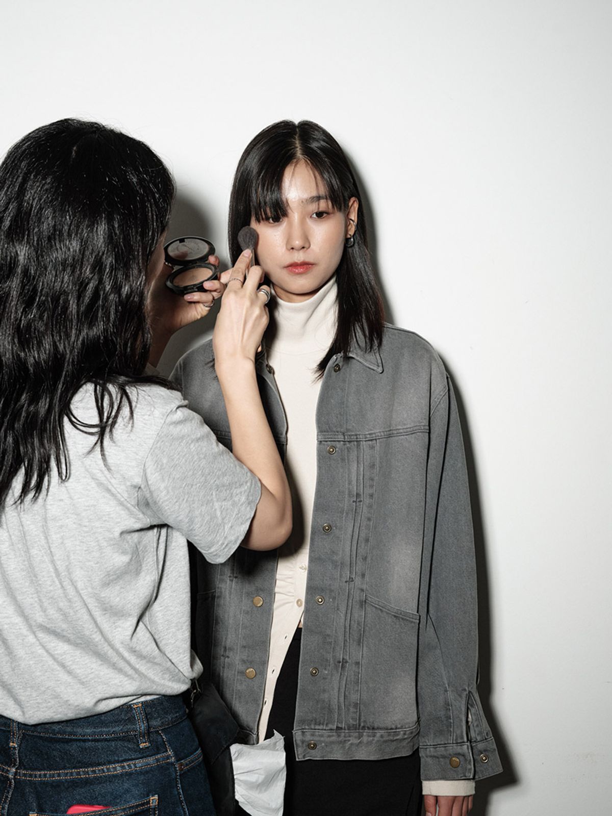 피이이피(PEEP) 블러시 데님 자켓_그레이