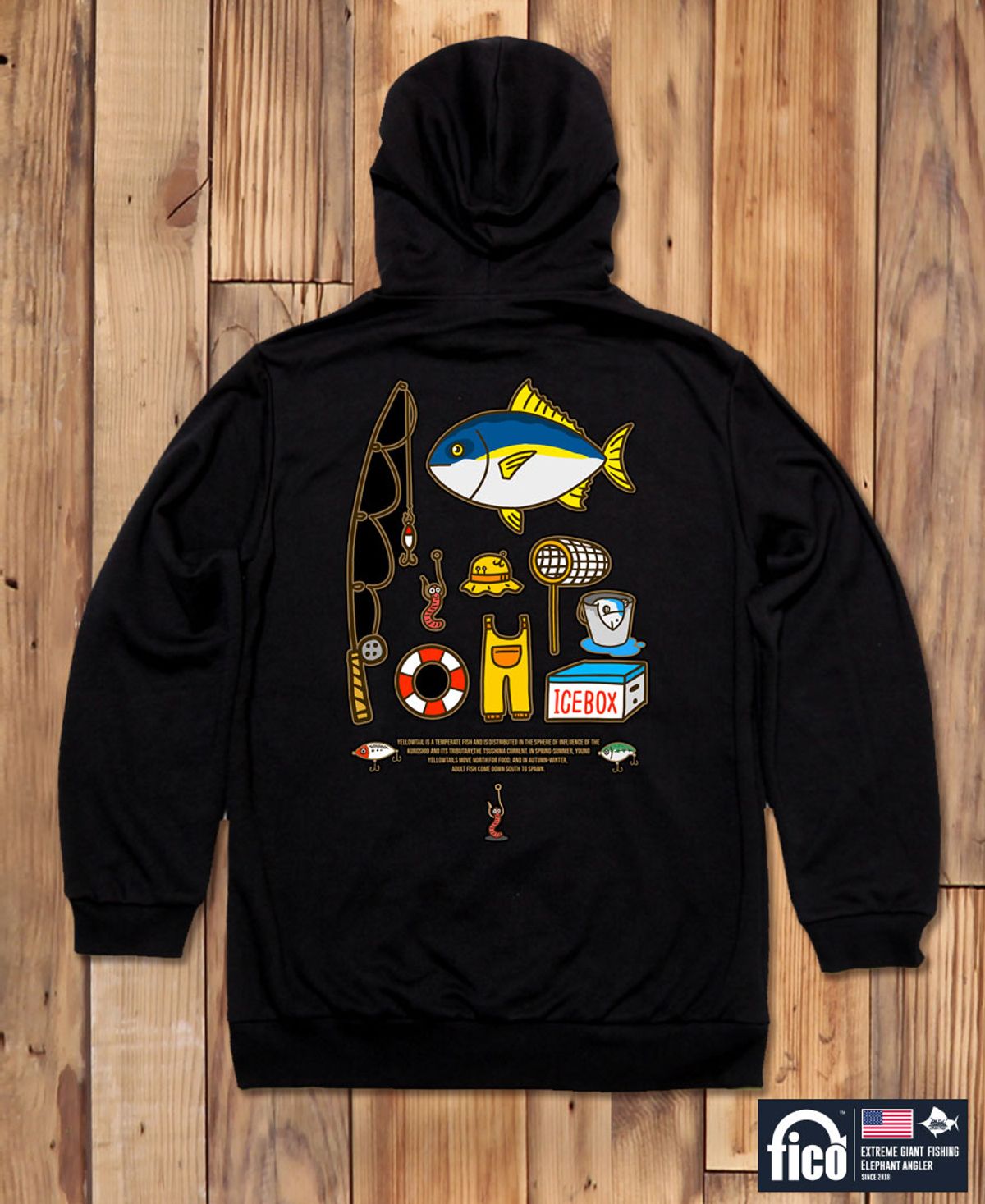 돌돌(DOLDOL) FICO-HOODY-146  익스트림 낚시 브랜드  피코 캐릭터 그래픽 후드티 후디