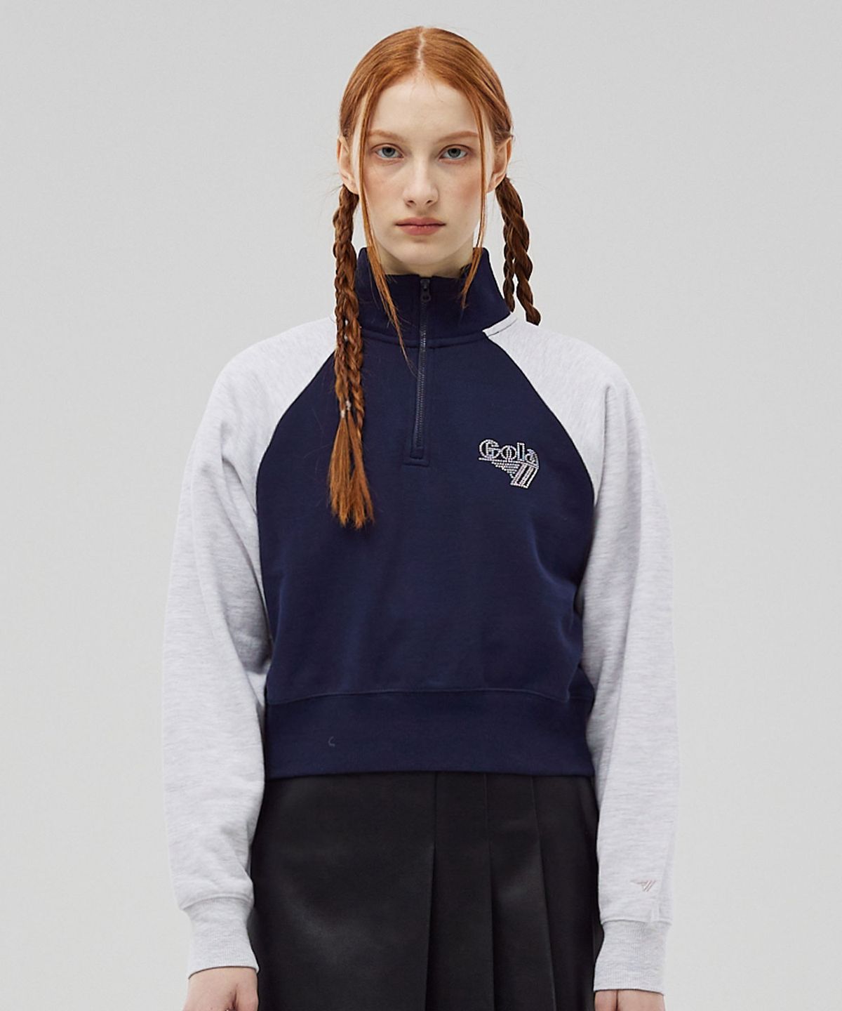 골라(GOLA) W RAGLAN COLOR BLOCK SWEATSHIRTS [NAVY]
