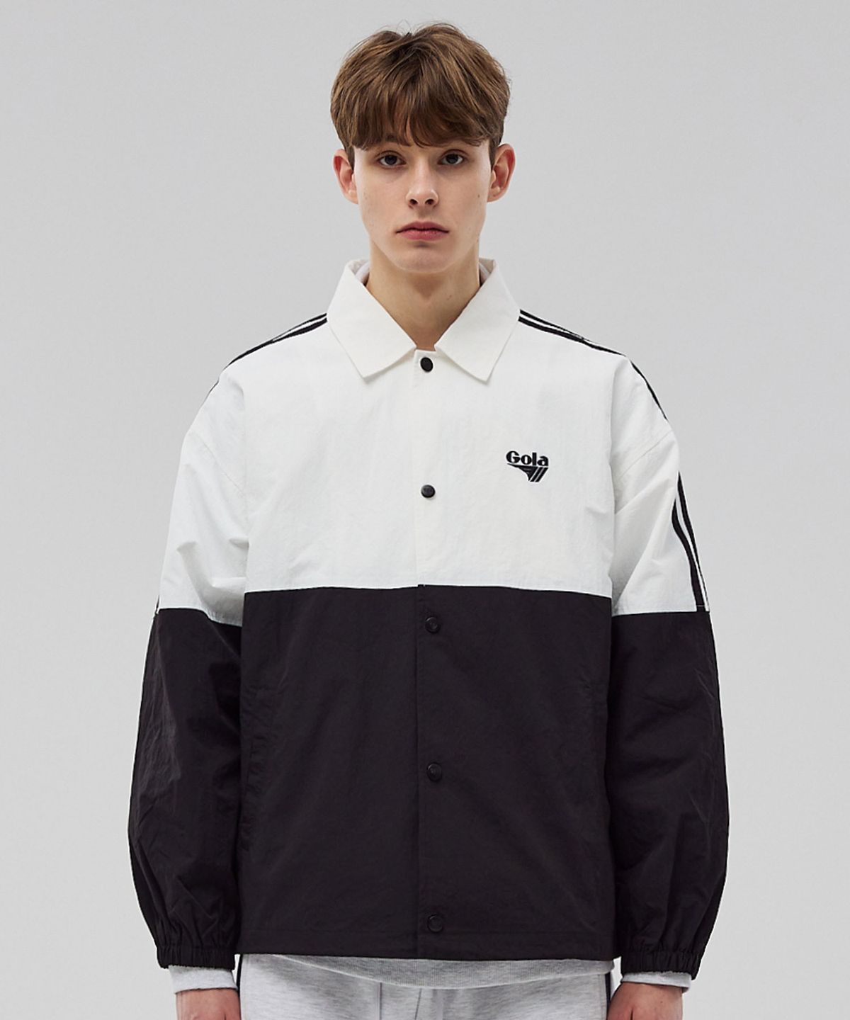 골라(GOLA) TRACK COLOR BLOCK JUMPER [WHITE]