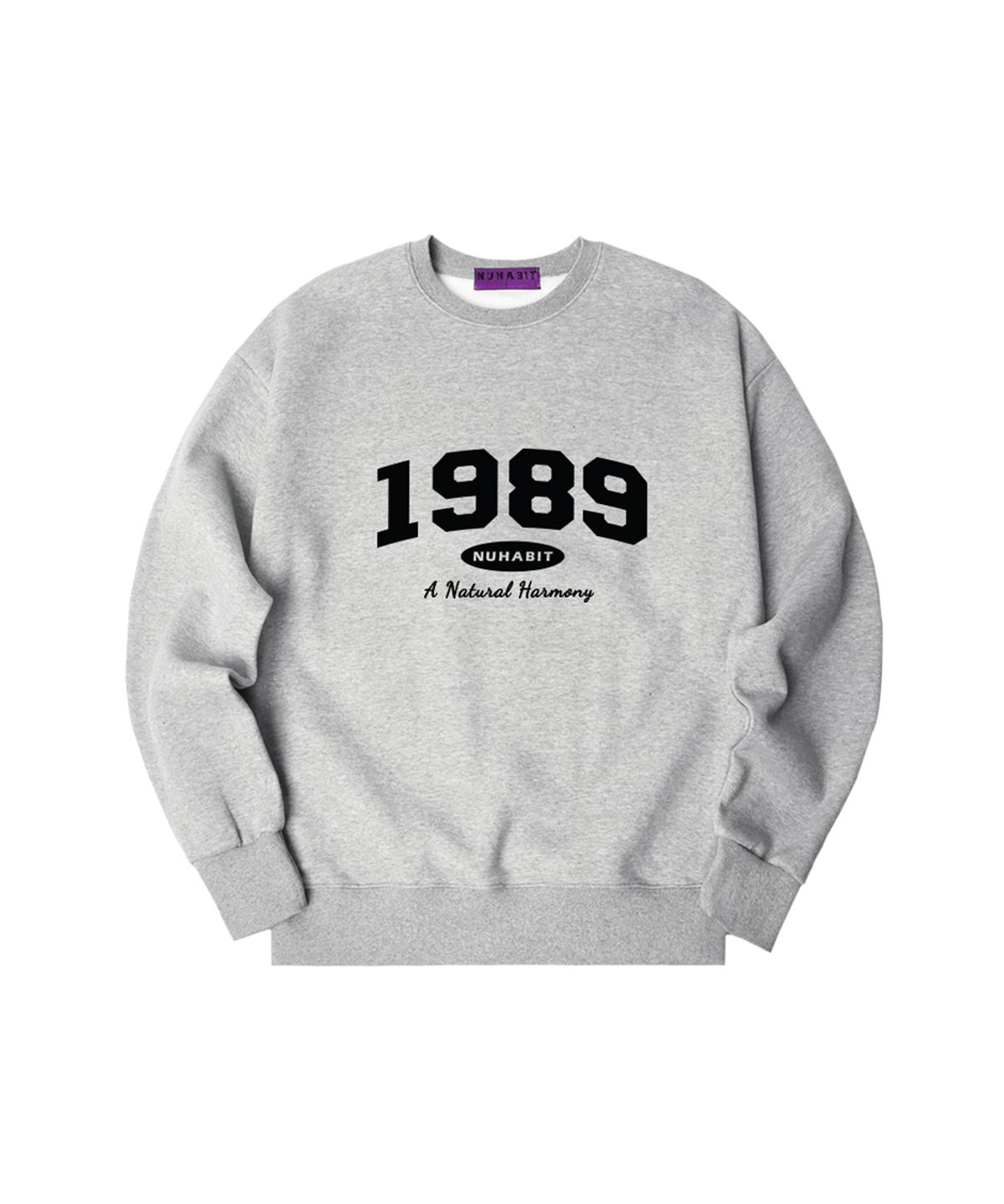 뉴해빗(NUHABIT) N/H DAILY CLOTHES 오버핏 기모 맨투맨_그레이 (SOM4-4NH1191)