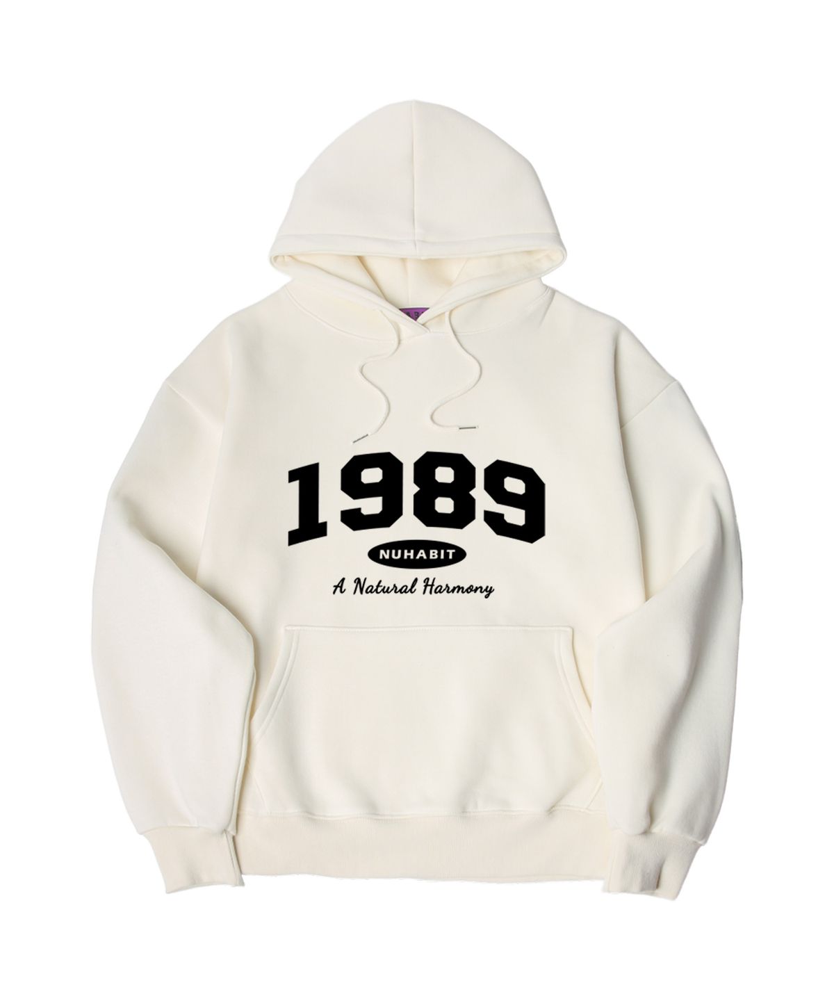 뉴해빗(NUHABIT) N/H DAILY CLOTHES 오버핏 기모 후드_아이보리 (SOH4-4NH1191)