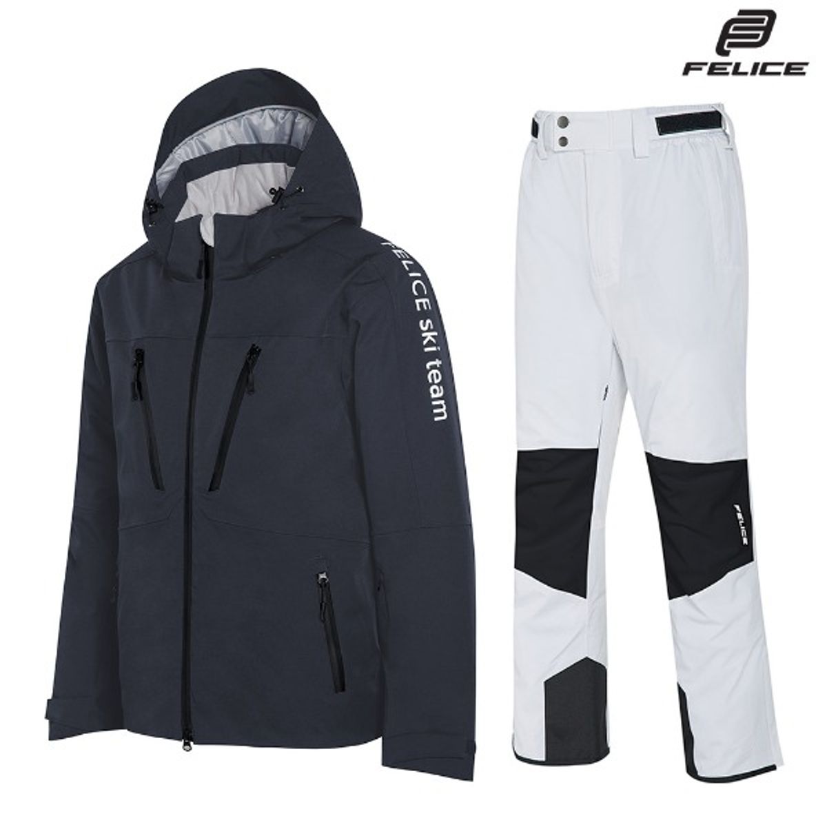 펠리체(FELICE) [SET] 제이든 퍼포먼스 스키복 보드복 남녀공용 세트 차콜