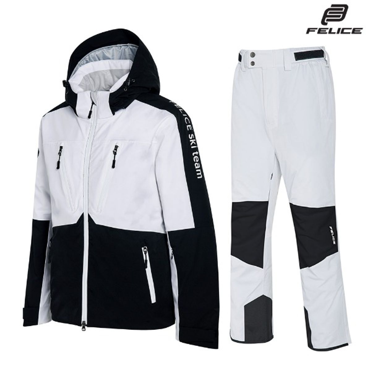 펠리체(FELICE) [SET] 제이든 퍼포먼스 스키복 보드복 남녀공용 세트 블랙화이트