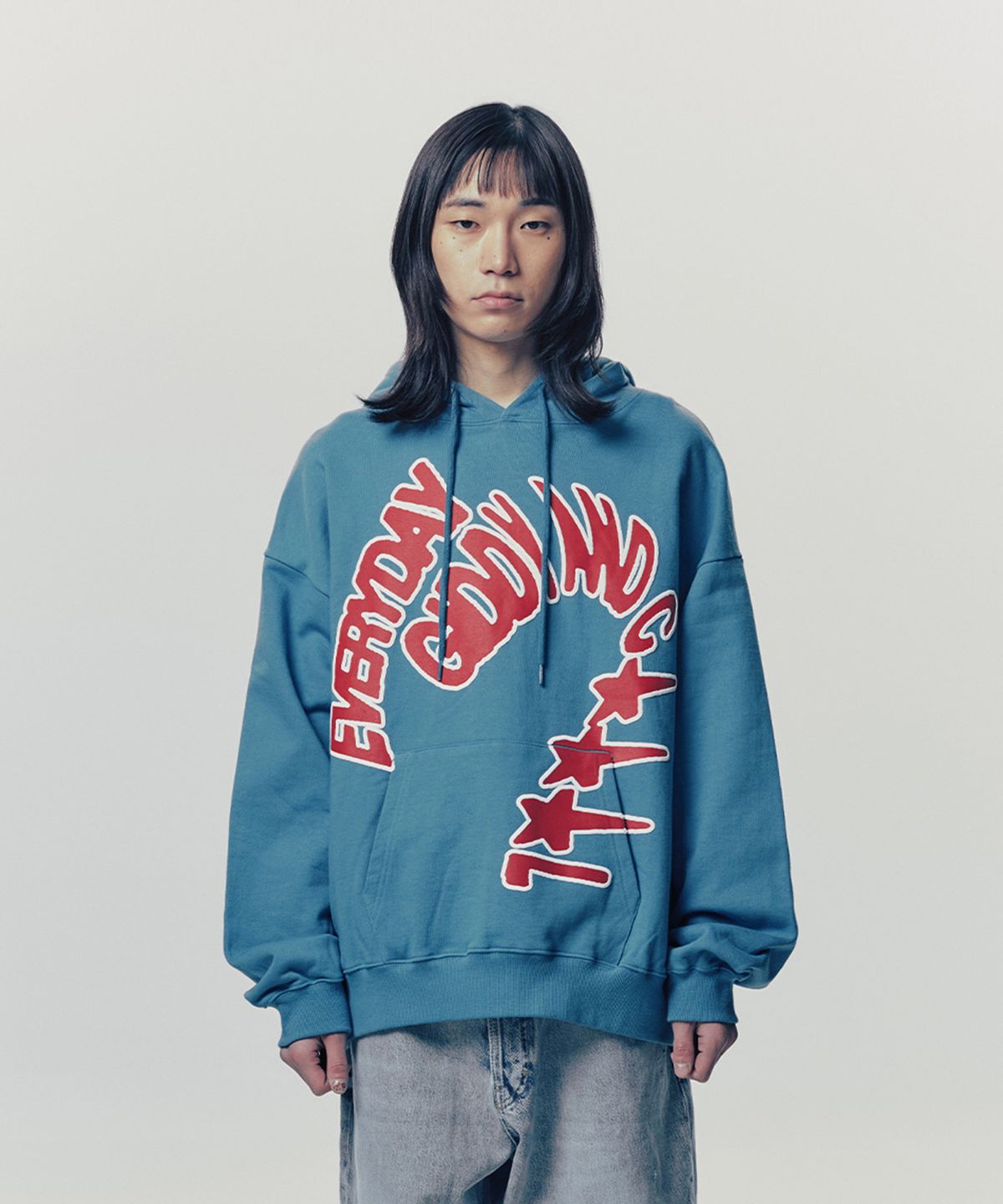 이스트쿤스트(ISTKUNST) G&C HOODIE_BLUE(IK2ESMM407A)