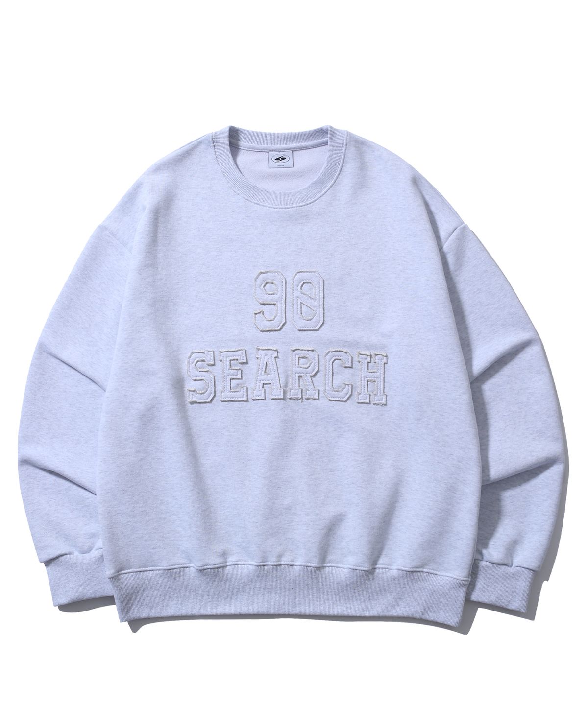 써치410(SEARCH410) 써치 로고 스웨트셔츠 화이트그레이