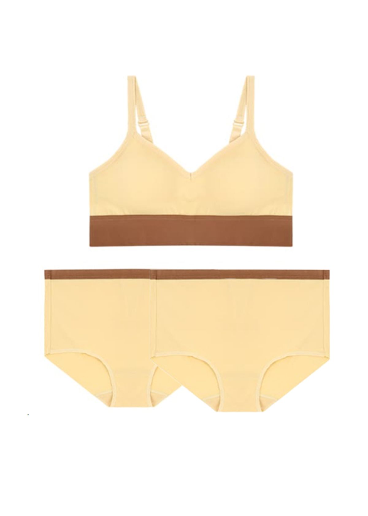 컴포트랩(COMFORTLAB) 마카롱 웰핏 브라렛 3종 세트 (브라1+팬티2)
