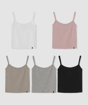 D. BASIC STRING SLEEVELESS TOP - 5 COLOR