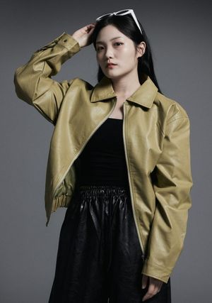 카라 블루종 투웨이 레더 자켓_머스타드