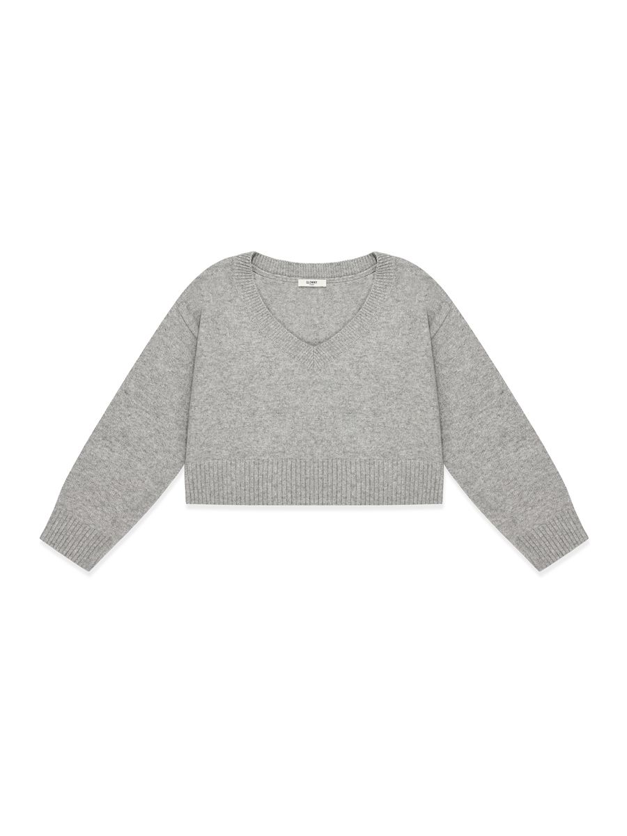 ☆新品未使用☆gypsohila V Neck Sweat Lightgray V NECK ONE COLOR WOMEN SWEATER LIGHT GREY/GZ SWEATER KLAUDIO