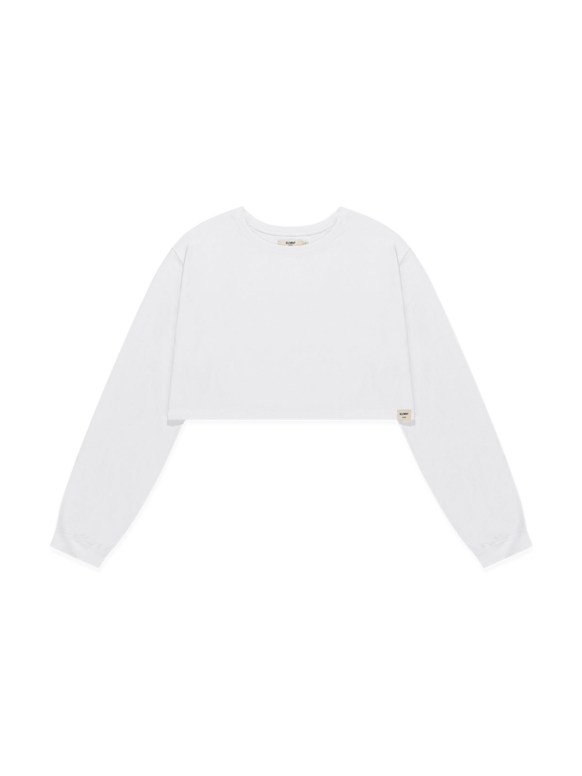 글로니(GLOWNY) G CLASSIC SOFT CROP LONG SLEEVE (WHITE)