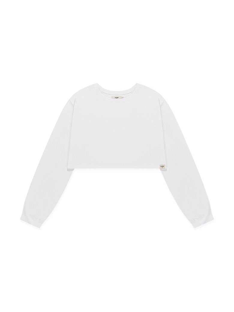 G CLASSIC SOFT CROP LONG SLEEVE (WHITE)
