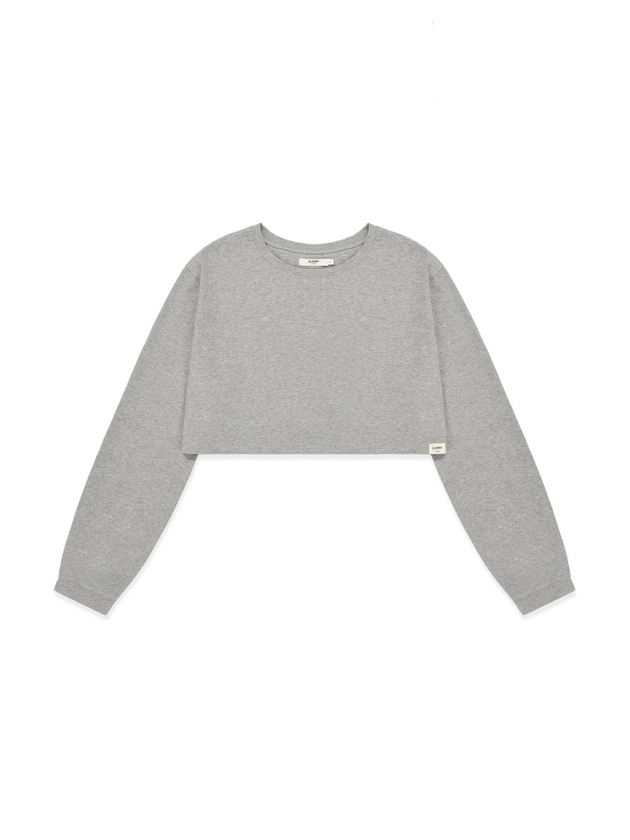 【Glowny】24SS G CLASSIC SOFT CROP LONG SLEEVE MUSINSA | GLOWNY G CLASSIC SOFT CROP LONG SLEEVE (GRAY)