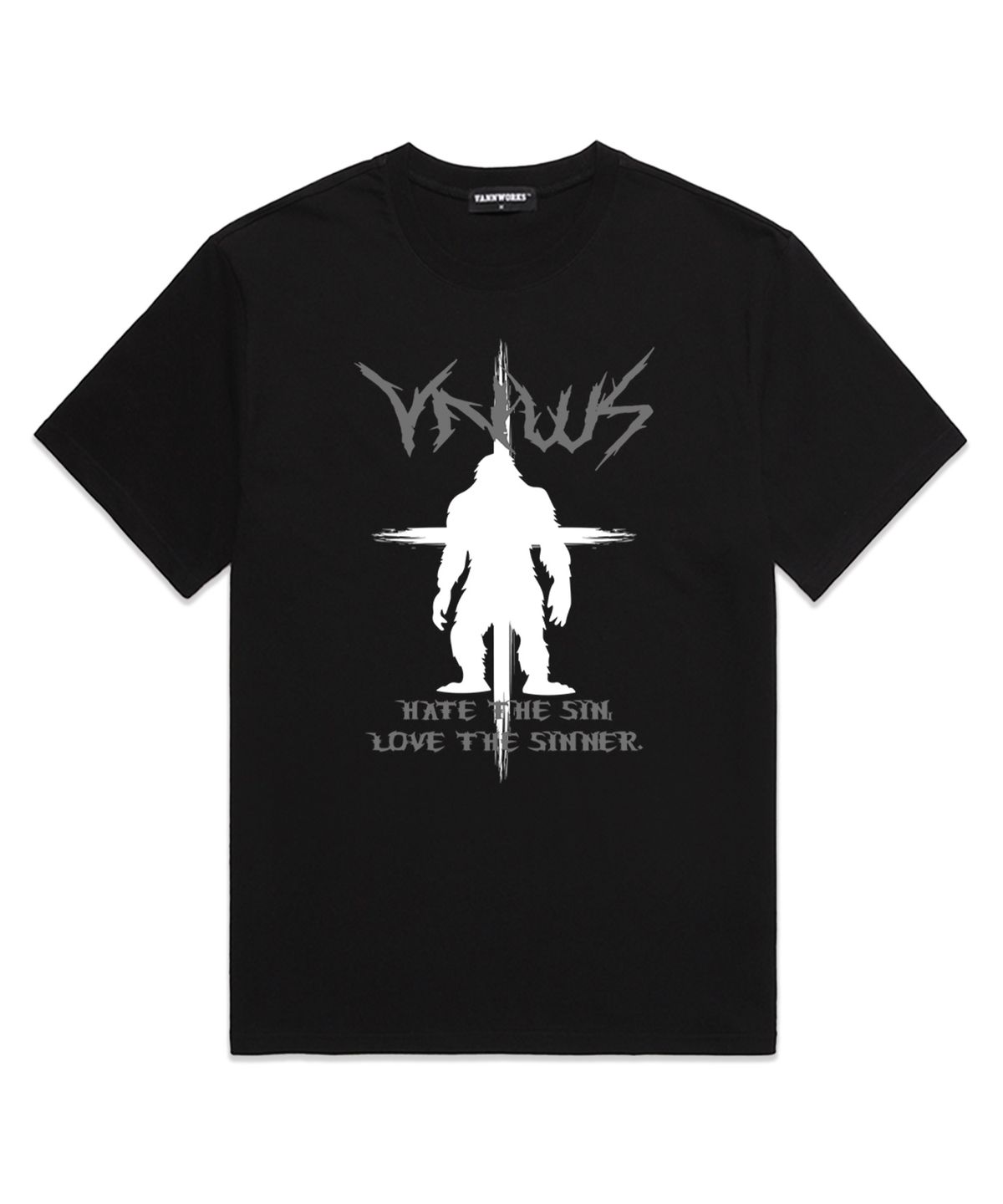 밴웍스(VANNWORKS) WERWOLF 오버핏 반팔 티셔츠 (VS0070) 블랙