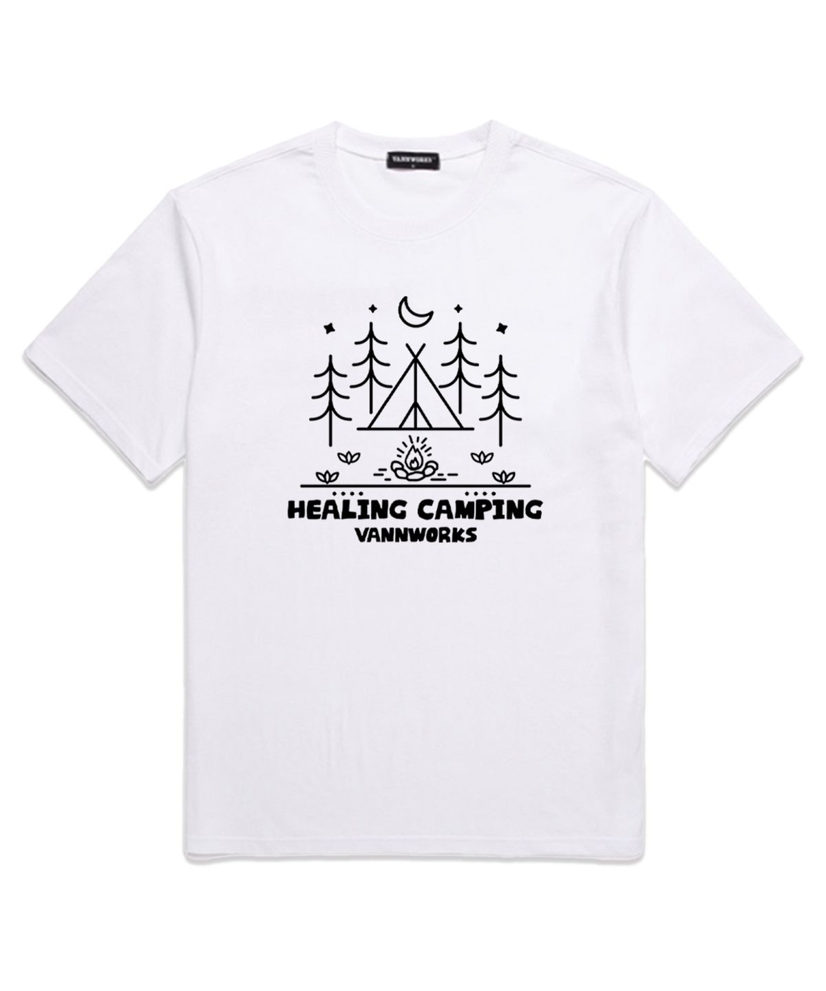 밴웍스(VANNWORKS) Healing Camping 오버핏 반팔 티셔츠 (VS0072) 화이트