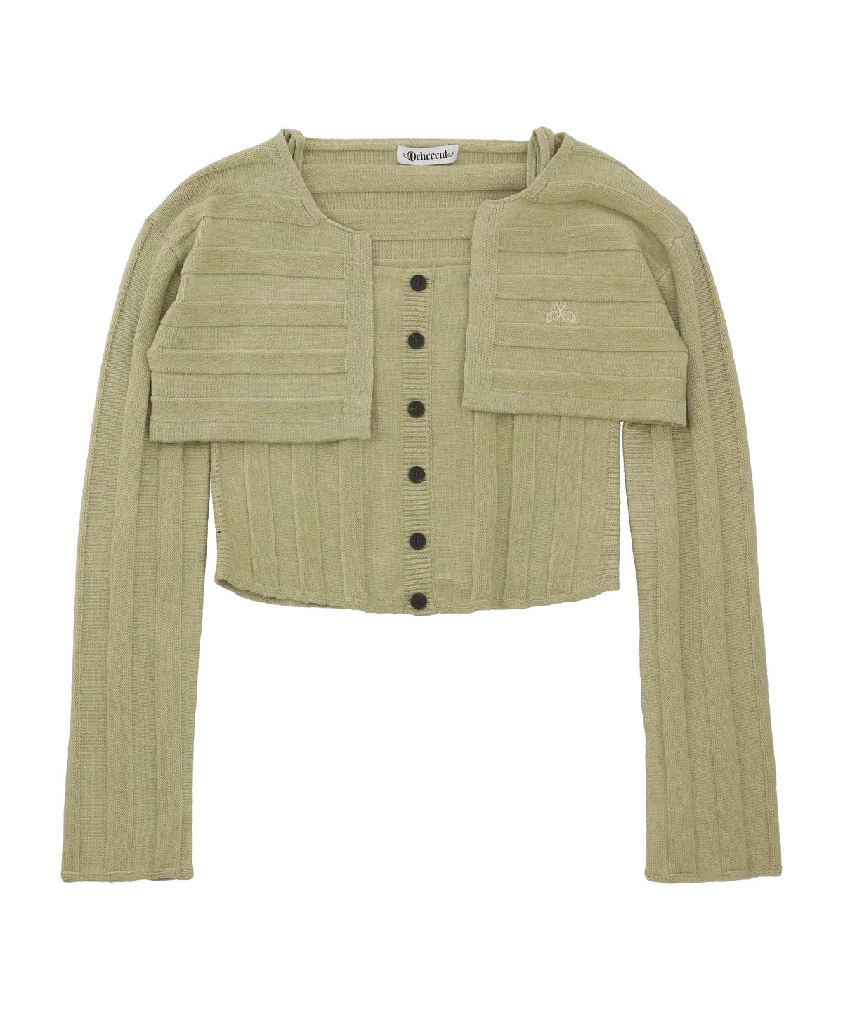 델리센트(DELICCENT) 리브 나시 볼레로 세트 [LIGHT KHAKI]