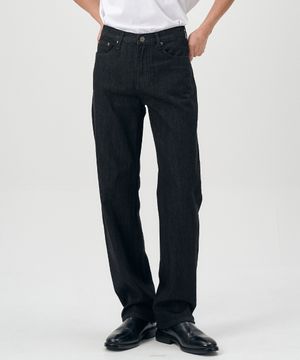 [스트레이트] 데님 팬츠 (블랙)