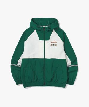 아티산 컬러블럭 자켓 DARK GREEN