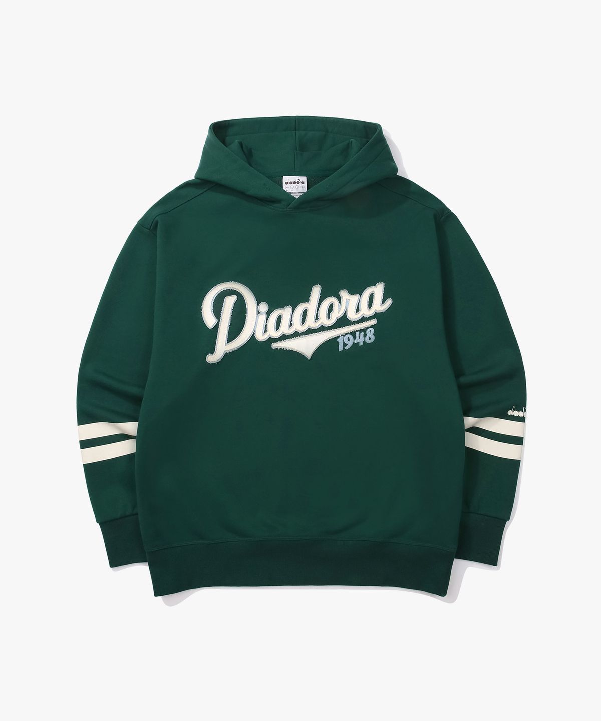 디아도라(diadora) 크래프트 로고 후드 DARK GREEN