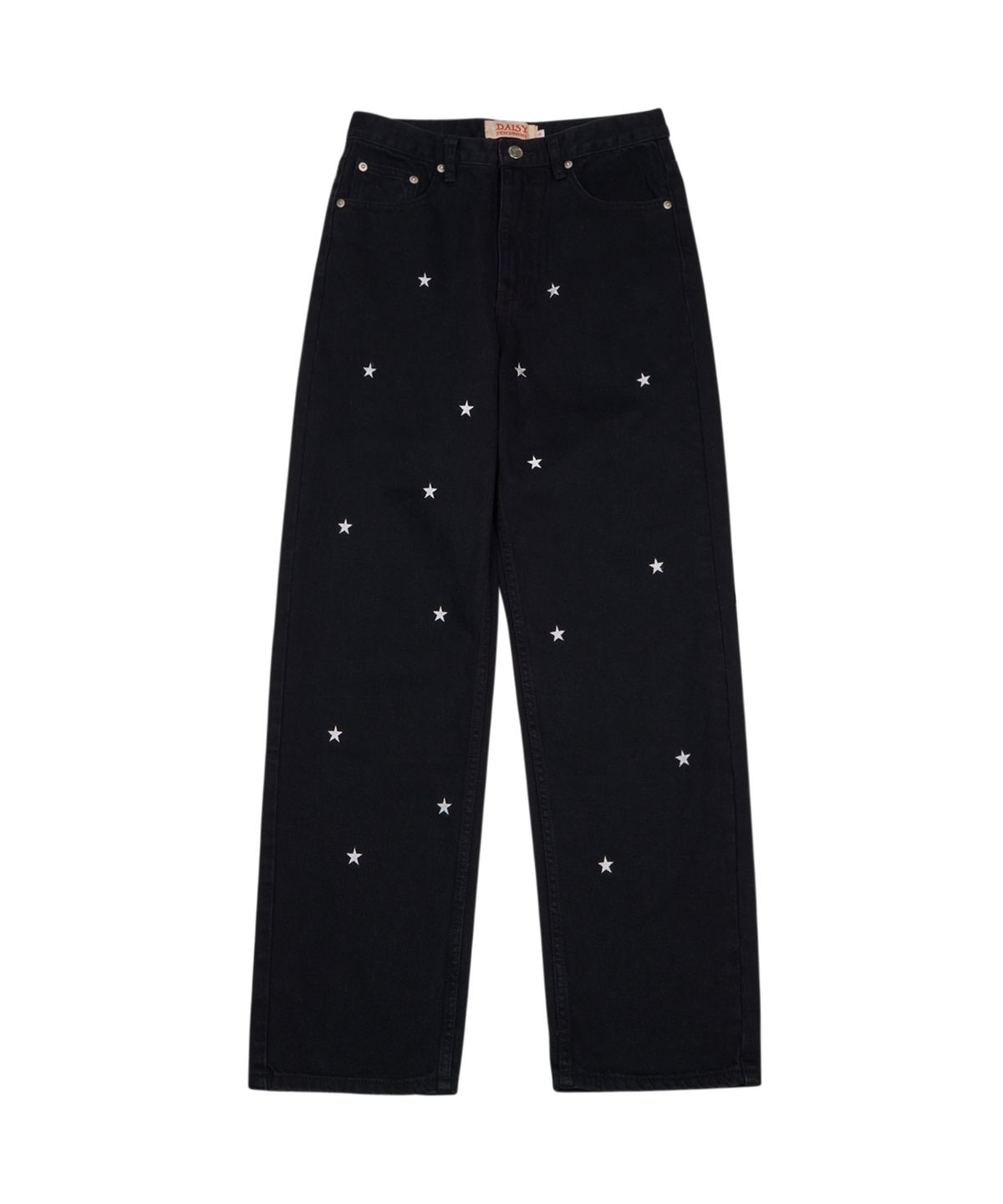 데이지신드롬(DAISY SYNDROME) STRAGHT STAR DENIM PANTS black