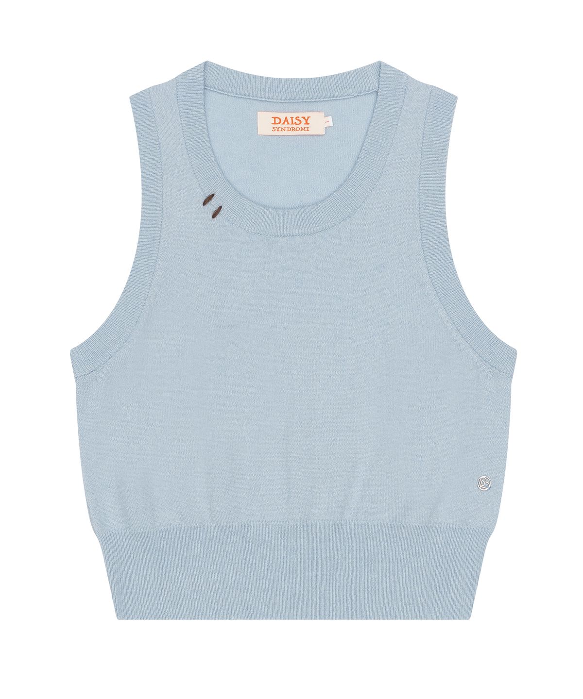 데이지신드롬(DAISY SYNDROME) DAISY NEEDLE POINT KNIT VEST sky blue
