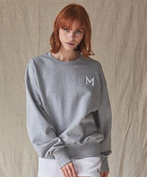 M LOGO SWEATSHIRT_MELANGE GRAY