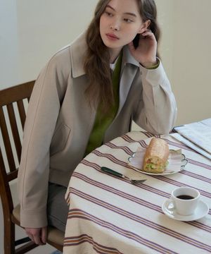 울 레글런 크롭 블루종 [ASH CREAM]