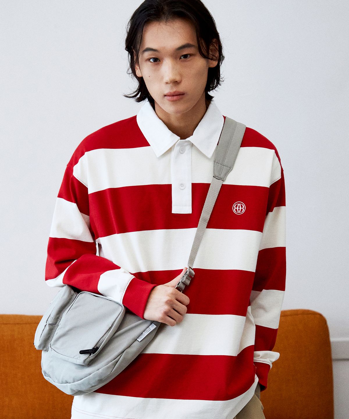 디써티원(DTHIRTYONE) Double Pocket Half-Moon Crossbag (WARM SAND)