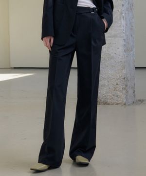 울 와이드 구르카 슬랙스 [BLACK]