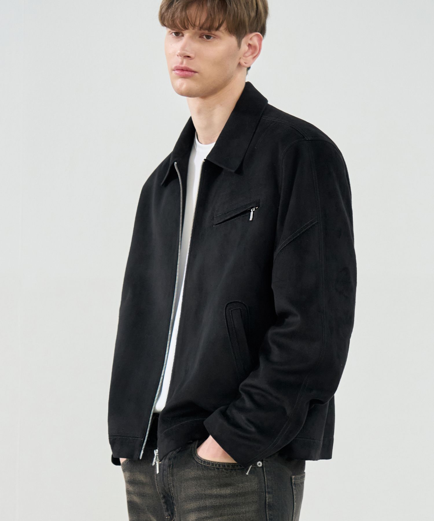 【2024年製 新品】 FIT DRAW | MUSINSA公式 Coverleg [BLACK] jacket blouson suede ジャケット・アウター