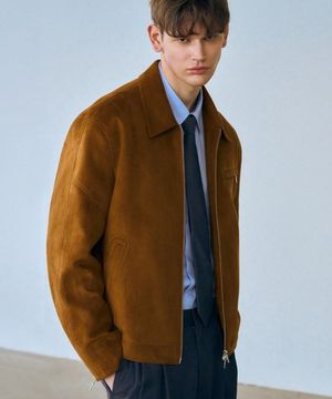 커버렉 스웨이드 블루종 자켓 [BROWN]